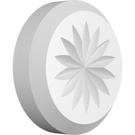Ekena Millwork Standard Grayson Flower Rosette With Beveled Edge, 3"W x 3"H x 3/4"P ROSP030X030X075GRY10